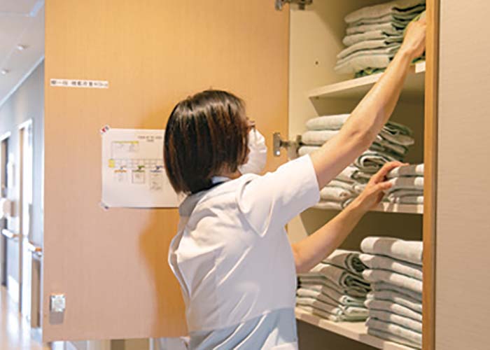 入院レンタル品の管理スタッフ