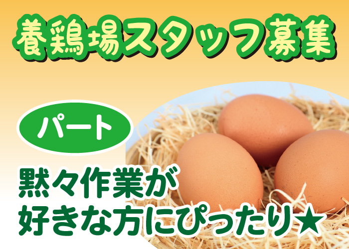 卵集め【週末アルバイトWワークOK/時間相談OK】